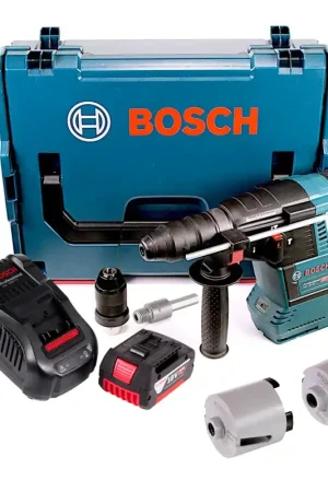 Bosch GBH 18V-26 F Perforateur sans fil 2,6 J 18V SDS plus Brushless + 1x Batterie 5,0Ah + Chargeur + Accessoires pour couronnes de forage M16 + Coffret L-Boxx Super Prix