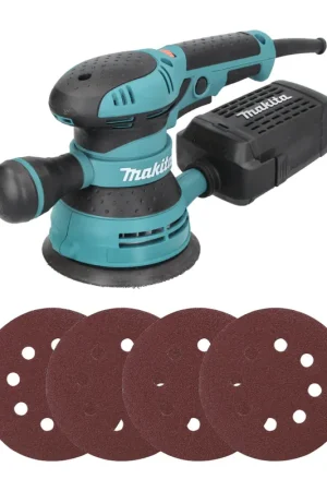 Ponceuse excentrique Makita BO 5041 300 W 125 mm + 200x papier de verre Usine Directe