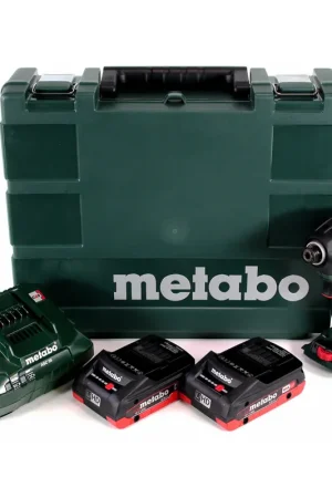 Usine Directe Clé à chocs sans fil Metabo SSD 18 LTX 200 BL 18V 1/4" 200Nm brushless + 2x batterie 4,0Ah + chargeur + coffret (602396580)