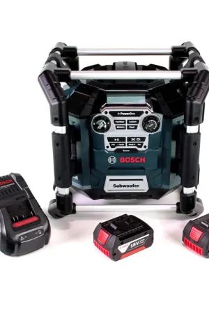 Commander Vite Radio de chantier Bosch GML 20 14,4-18V + 2x batteries 3,0Ah + chargeur