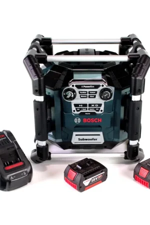 Seulement Aujourd'hui Radio de chantier Bosch GML 20 14,4-18V 2x batteries 5,0Ah + chargeur