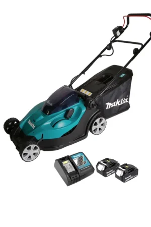 Solde Makita DLM 431 RF2 tondeuse à gazon à batterie 36V (2x18V) 43cm + 2x batterie 3,0Ah + chargeur