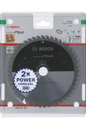 Bosch Lame de scie circulaire Standard for Wood 165 x 20 x 1,5 mm, 48 dents (2608837687) Achetez Aujourd'hui