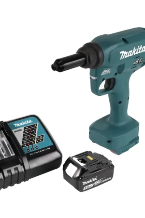Makita DRV 250 RT1 Riveteuse sans fil 18V 20kN brushless + 1x Batterie 5.0Ah + Chargeur Seulement Aujourd'hui