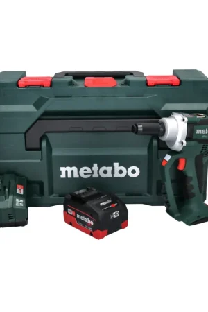 Marque Metabo NP 18 LTX BL 5.0 Riveteuse sans fil 10 kN 18V + 1x Batterie 5,5 Ah + Chargeur + Coffret metaBOX