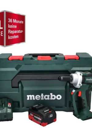 Metabo NP 18 LTX BL 5.0 Riveteuse sans fil 10 kN 18V Brushless + 1x Batterie LiHD 5,5 Ah + Chargeur + Coffret MetaBOX Achat Immédiat