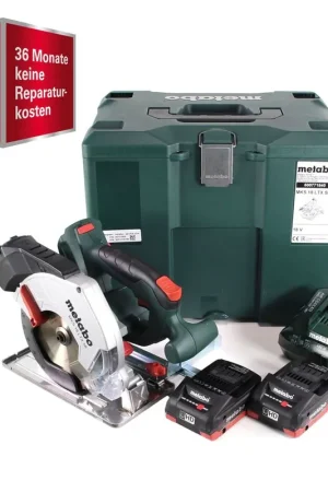 Offre Du Jour GRATUIT 3 ans de service complet de protection complète Metabo MKS 18 LTX 58 scie circulaire à métaux à batterie 18V 165 mm + 2x batterie 4,0Ah + chargeur + MetaLoc
