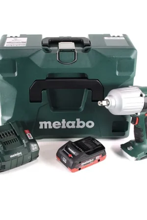Visseuse à chocs sans fil Metabo SSW 18 LTX 600 18 V 600 Nm 1/2" + 1x batterie LiHD 4,0 Ah + chargeur + MetaLoc Livraison Express