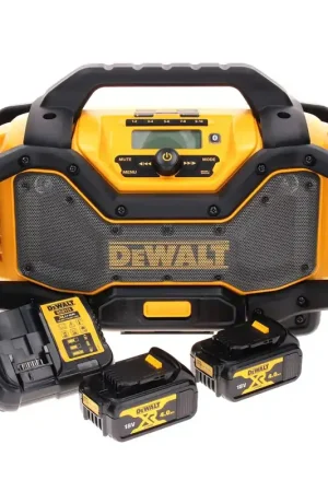 Produit De Marque Radio sans fil DeWalt DCR 027 M2 DAB+ 10,8-18,0 V + 2 batteries 4,0 Ah + chargeur