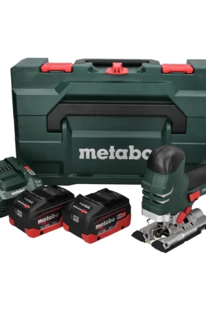 Bon Marché Metabo STA 18 LTX 140 Scie sauteuse sans fil 18V + 2x Batteries 8,0Ah + Chargeur + Coffret MetaBOX