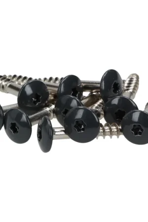 Meisterling Vis de façade 4,8x38 mm - 100 pièces (010020000211) tête plate 12 mm anthracite + Filetage partiel Torx en acier inoxydable V2A Réduction