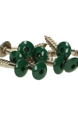 Meisterling Vis de façade 4,8x38 mm - 100 pièces (010020000241) tête plate 12 mm vert foncé + Filetage partiel Torx acier inoxydable V2A Expédié Aujourd'hui