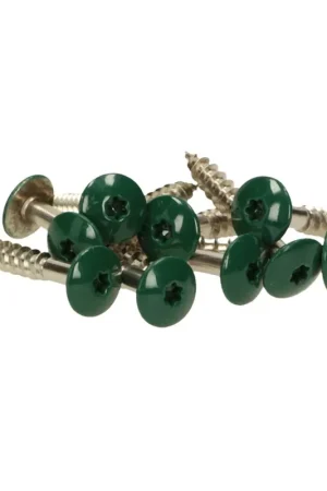 Commander Vite Meisterling Vis de façade 5,5x35 mm, 100 pcs., tête plate 12 mm, filetage partiel, empreinte Torx, acier inoxydable V4A, vert foncé (010030000141)