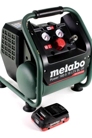 Commande En Gros Metabo Power 160-5 18 LTX BL OF Compresseur sans fil 18 V 8,0 bar Brushless + 1x bloc batterie LiHD 4,0 Ah - sans chargeur