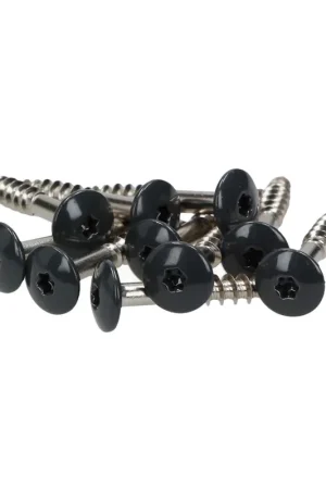 Meisterling Vis de façade 5,5x55 mm, 100 pcs., tête plate 12 mm, filetage partiel, empreinte Torx, acier inoxydable V4A, anthracite (010030000421) Bon Plan
