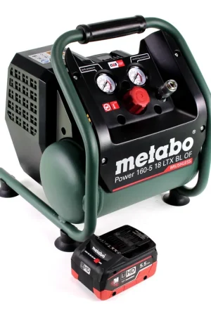 Prix Promo Metabo Power 160-5 18 LTX BL OF Compresseur sans fil 18 V 8,0 bar Brushless + 1x bloc batterie LiHD 5,5 Ah - sans chargeur