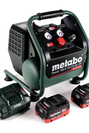 Super Prix Metabo Power 160-5 18 LTX BL OF compresseur sans fil 18 V 8,0 bar sans brosse + 2x batterie LiHD 8,0 Ah + chargeur