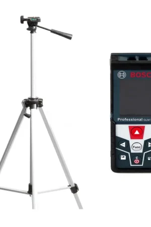 Télémètre laser Bosch GLM 500 + trépied Stanley 1/4" Remise