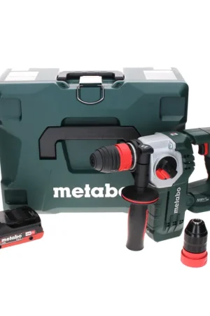 Nouvel Arrivage Metabo KHA 18 LTX BL 24 Marteau combiné à batterie Quick 18 V 2,2 J SDS-plus brushless + 1x batterie LiHD 4,0 Ah + MetaLoc - sans chargeur