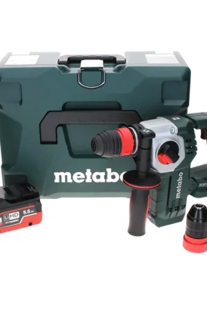 Metabo KHA 18 LTX BL 24 Marteau combiné à batterie Quick 18 V 2,2 J SDS-plus brushless + 1x batterie LiHD 5,5 Ah + MetaLoc - sans chargeur Prix Choc