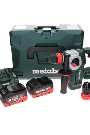 Metabo KHA 18 LTX BL 24 Marteau combiné à batterie Quick 18 V 2,2 J SDS-plus brushless + 2x batterie LiHD 5,5 Ah + chargeur + MetaLoc Jusqu'à Épuisement Des Stocks