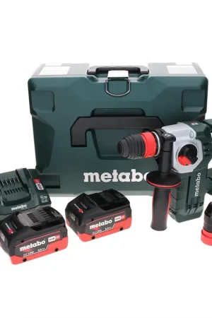 Prix Cassé Metabo KHA 18 LTX BL 24 Marteau combiné à batterie Quick 18 V 2,2 J SDS-plus brushless + 2x batterie LiHD 8,0 Ah + chargeur + MetaLoc