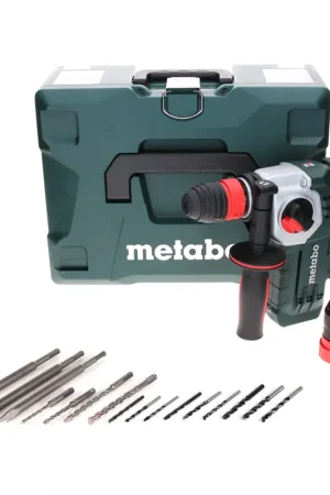 Metabo KHA 18 LTX BL 24 Marteau combiné sans fil Quick 18 V 2,2 J SDS-plus sans balais + burineur 16 pièces SDS plus + MetaLoc - sans batterie, sans chargeur Super Prix