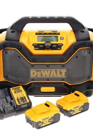 Offre Spéciale Radio sans fil DAB+ DeWalt DCR 027 P2 10,8-18,0 V + 2 batteries 5,0 Ah + chargeur