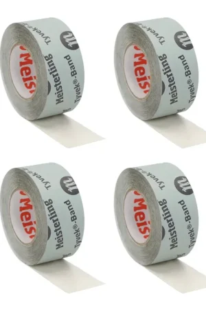 Haute Qualité Ruban Tyvek Meisterling 60 mm x 25 m 4 pièces (4x 006300000210) Tyvek spunbond indéchirable