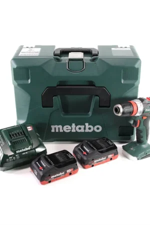 Remise Perceuse-visseuse sans fil Metabo BS 18 L BL Q 18 V 60 Nm sans balais + MetaLoc + 2 batteries LiHD 4,0 Ah + chargeur