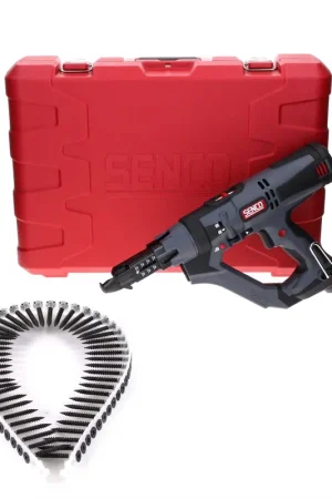 Senco DS5525-AC Tournevis chargeur DuraSpin 600 W 25 - 55 mm 11 Nm + Coffret + 2000x Vis chargeur 3,9 x 35 PH2 filetage fin Expédition Rapide