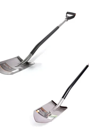 Fiskars Bêche de jardin ergonomique ronde (131400) + Bêche de jardinage ergonomique pointue (131410) Réduction