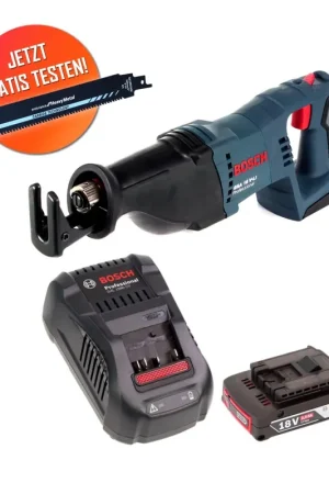 Lame de scie sabre Carbide Bosch gratuite Bosch GSA 18V-LI Scie sabre sans fil 18 V + 1x batterie 2,0 Ah + chargeur Acheter Direct