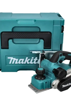 Satisfait Ou Remboursé Makita DKP 181 Zj Rabot sans fil 82 mm, 18 V, sans balai + Makpac - sans batterie, sans chargeur