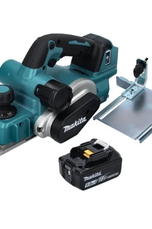 Promotion Makita DKP181T1 Rabot sans fil 82mm 18V Brushless + 1x Batterie 5,0 Ah - sans chargeur