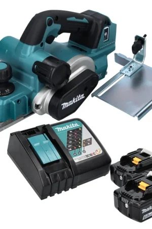 Jusqu'à Épuisement Des Stocks Makita DKP181RG Rabot sans fil 82mm 18V Brushless + 2x Batteries 6,0 Ah + Chargeur