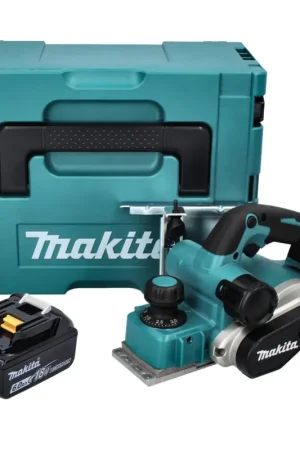 Makita DKP181G1J Rabot sans fil 82mm 18V Brushless + 1x Batterie 6,0 Ah + Coffret Makpac - sans chargeur Offre Du Jour