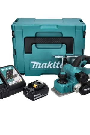 Populaire Makita DKP181RG1J Rabot sans fil 82mm 18V Brushless + 1x Batterie 6,0 Ah + Chargeur + Coffret Makpac