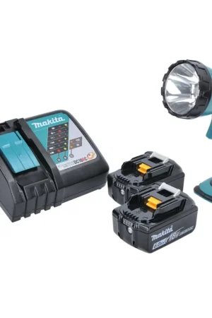 Prix Choc Lampe à batterie / lampe à main Makita DML 185 RG 18 V + 2x batteries 6,0 Ah + chargeur