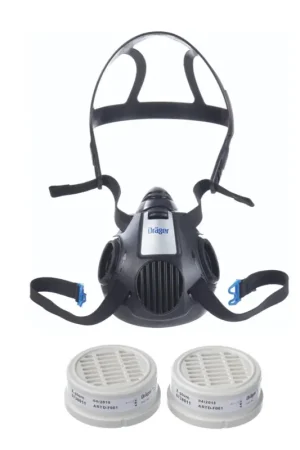 Offre Du Jour Masque respiratoire Dräger X-plore 3500 L demi-masque pour filtre à baïonnette taille L + 2x filtre à particules X-plore P3 R (6738011)
