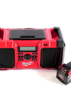 Offre Du Jour Milwaukee M18 JSR DAB+-901 Radio de chantier sur batterie / secteur 18 V + 1x batterie 9,0 Ah - sans chargeur