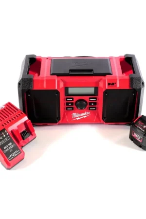 Milwaukee M18 JSR DAB+-901C Radio de chantier sur batterie / secteur 18 V + 1x batterie 9,0 Ah + chargeur Vente Directe