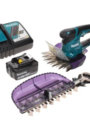 Cisaille à gazon sans fil Makita DUM 604 RF1X 18 V avec lame de coupe à herbe et à arbustes + 1 batterie 3,0 Ah + chargeur Livraison Express