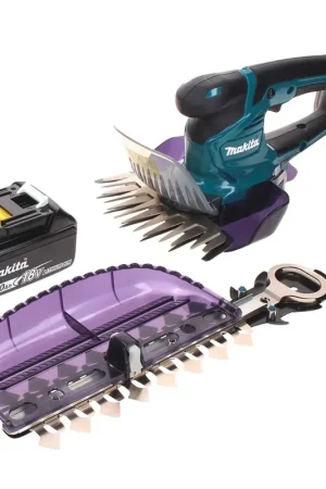 Expédition Rapide Cisaille à gazon sans fil Makita DUM 604 M1X 18 V avec lame de coupe à herbe et arbustes + 1x batterie 4,0 Ah - sans chargeur
