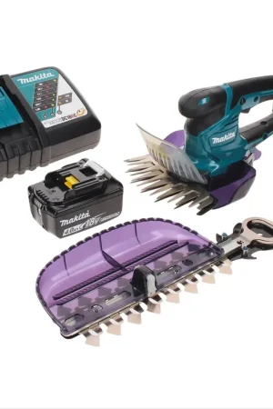 Cisaille à gazon sans fil Makita DUM 604 RM1X 18 V avec lame de coupe à herbe et arbustes + 1 batterie 4,0 Ah + chargeur Bon Plan