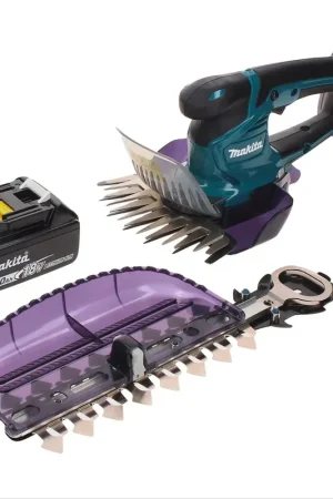 Bon Marché Cisaille à gazon sans fil Makita DUM 604 G1X 18 V avec lame de cisaille à herbe et arbustes + 1x batterie 6,0 Ah - sans chargeur