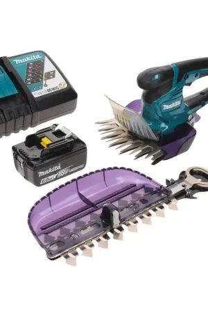 Cisaille à gazon sans fil Makita DUM 604 RG1X 18 V avec lame de coupe à herbe et arbustes + 1 batterie 6,0 Ah + chargeur Commande En Gros