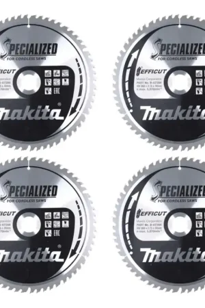Makita CMSXF26080G SPECIALIZED EFFICUT Lame de scie 260 x 30 x 1,65 mm - 60 dents, pour bois - 4 pcs. (4x B-67284) Seulement Aujourd'hui