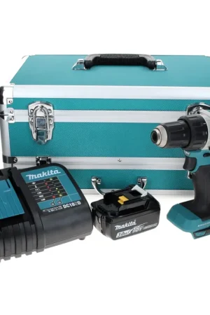 Petit Prix Makita DDF 484 SF1TX perceuse-visseuse sans fil 18 V 54 Nm sans balais + 1 batterie 3,0 Ah + chargeur + jeu de 70 forets + coffret en aluminium TX