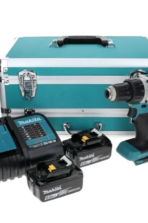 Makita DDF 484 SGTX Perceuse-visseuse sans fil 18 V 54 Nm Brushless + 2x Batteries rechargeables 6,0 Ah + Chargeur + Jeu de 70 mèches + Mallette en aluminium TX Acheter En Ligne